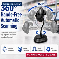 Universal Barcode Scanner Holder [New Version 2026] for Symbol Zebra DS2208 DS22