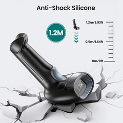 2D 1D Barcode Scanner with Stand, Bluetooth, Wireless and USB Wired