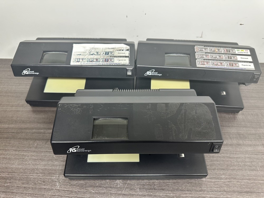 Lot Of 3 Royal Sovereign Ultraviolet Counterfeit Detectors RCD-2000 – G65