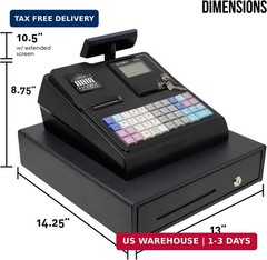 Nadex CR360 Cash Register, 4700 Lookups 50 Dept 50 Clerks, Quick Load Thermal Pr