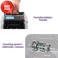 Money Counter Machine Value Count UV MG IR DD Counterfeit Bill Detectors US