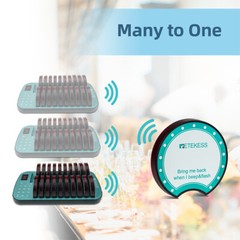 Retekess TD167A AM Restaurant Paging System Guest Queuing 20 Buzzer Cafe Hotel