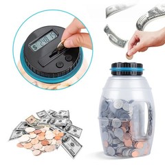 X-Large Piggy Bank for Boys Adults, Digital Coin Counting Bank with LCD Count…