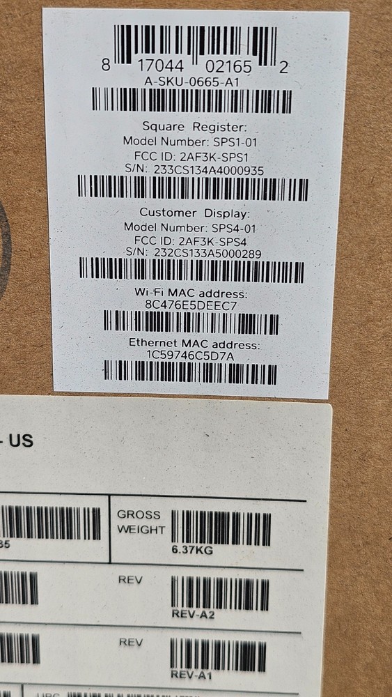 BRAND NEW UNOPENED Square POS System Black,Register Model SPS1-01