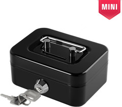 Cash Box with Lock Small Cute Lock Box with Money Slot Mini Portable Casino Safe