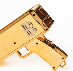 Ben Baller Gold Money Gun 2.0 Iced Out With Ben Baller Bucks/Gloves