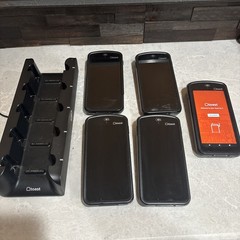 Lot of 5 Toast Go 2 Handheld POS Tablets TG200 with DTC200 Charging Dock