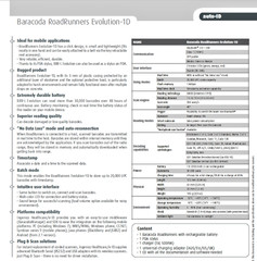 BARACODA BRR-L EVOLUTION SCANNER BLUETOOTH ROAD RUNNER