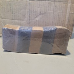 Box of 10 (1000 Ct/Unit) Saw Tooth $50 Currency Bands, Self-Seal, Natural Brown