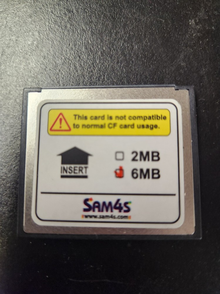 SAM4s MEMORY CARD 6 MB FOR SAM4S SPS-520 & 530 FREE SHIPPING USED