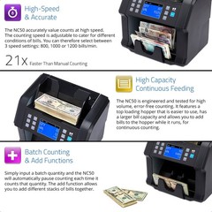 Mixed Denomination Bill Counter Machine Cash Money Currency Counting Detector