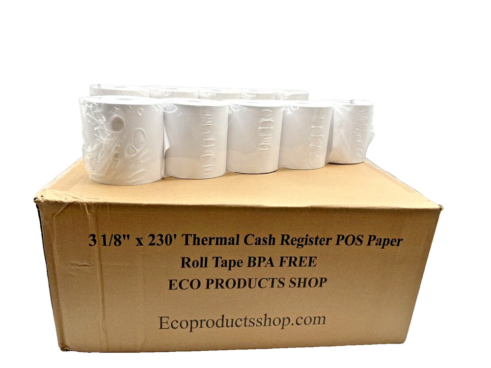 3 1/8″ x 230 Thermal POS Reciept paper BPA Free 50 Rolls