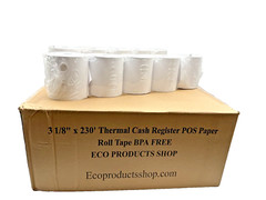 3 1/8″ x 230 Thermal POS Reciept paper BPA Free 50 Rolls