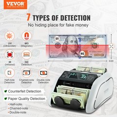 VEVOR Money Counter Machine Bill Counter with UV MG IR DD Counterfeit Detection