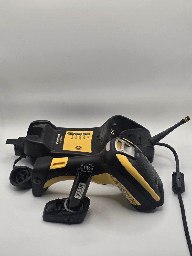 Datalogic PowerScan Barcode Scanner Base/Charger w/ Cable Black/Yellow Wired