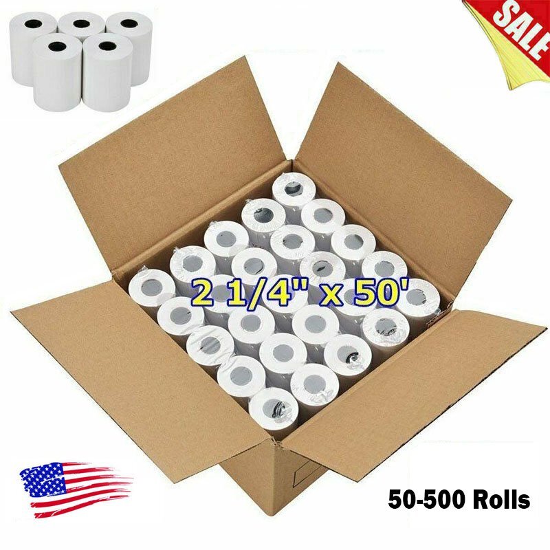 5-500 Rolls Case 2 1/4″ x 50′ Thermal Cash Register Credit POS Receipt Paper US