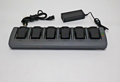 Psion ST3006 Six slot battery charger set with Psion ST3033 Six batteries