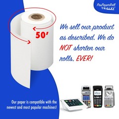 VERIFONE VX520 VX510 VX570 VX610 (2-1/4″ x 50′) THERMAL RECEIPT PAPER-30 ROLLS