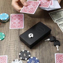 1 Pack Metal Box for Gamblers Pocket Sized Winner Bank Casino Cash Box with 2…