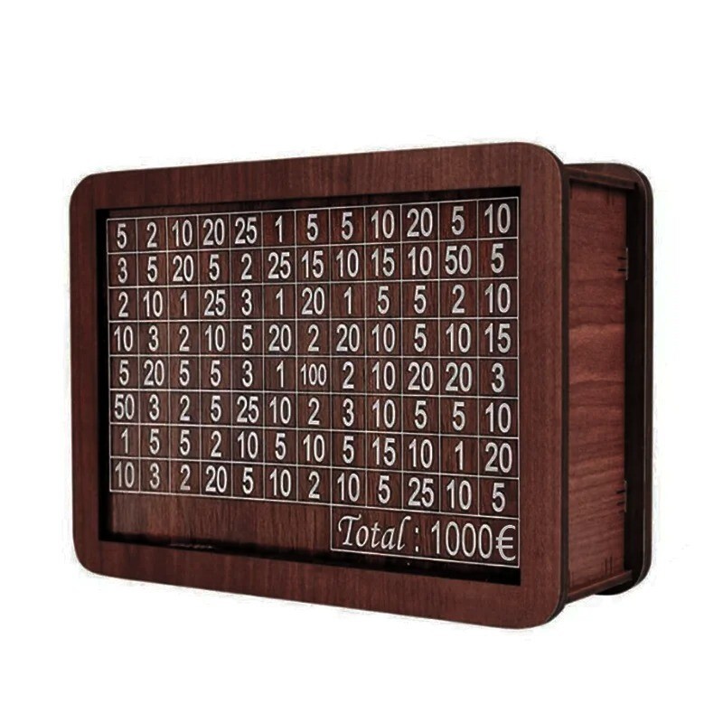 Cash Vault Wooden Savings Box Wooden Cash Saver Money Saving Box With Countdown
