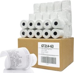 50 Pack of Lint-Free Thermal Paper 2-1/4″ x 63′ for Ingenico & Verifone