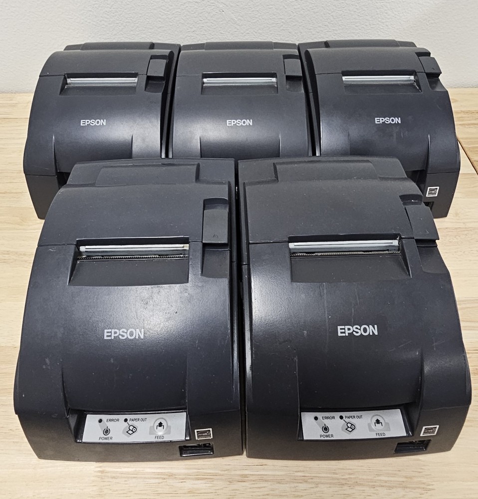 EPSON TM-U220B Receipt POS Printer Refurbished WITH/OUT Power supply. 5 PACK
