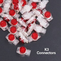 Hilitchi 200-Pcs Data Phone Wire Butt Splice 2/3 Ports UY/UR/UB Crimp Termina…