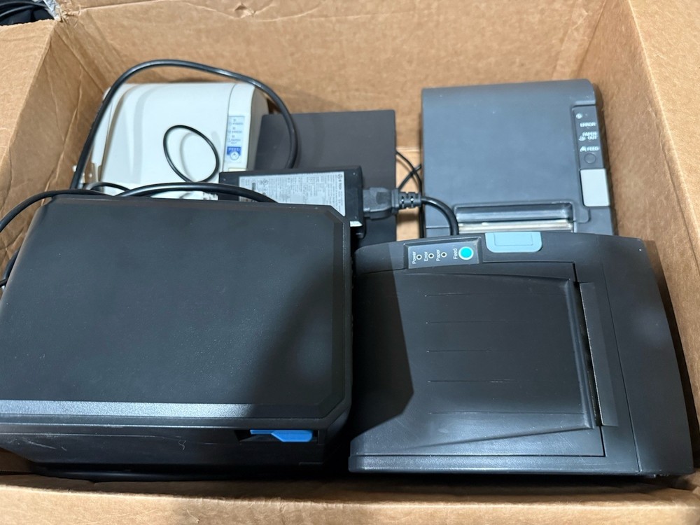 Lot Of 5 pos thermal receipt printer. Different Brands. Read Description!