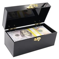 Acrylic Lockable Cash Box Money Storage Box Holder Single Row Cash Tray