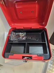 Portable Medium Steel Cash Box with Key Lock – Perfect for Home and Business
