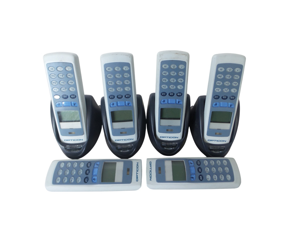 Lot of 6 Opticon OPL-9728-1MB Barcode Scanner W/ 4 Cradle – Free Shipping
