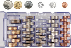 Coin Sorter Coin Counter Tray, 2Pcs Mini Coin Holder for Car, Accurate & Easy to