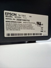 Epson TM-T88VI M338a Thermal Serial / USB/ Ethernet Unit Only No Cords