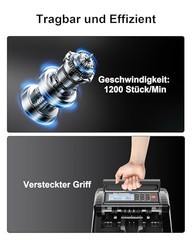 AL1000 Money Counter, UV/MG/IR/DD Counterfeit Detection, Value Counting & Bat…