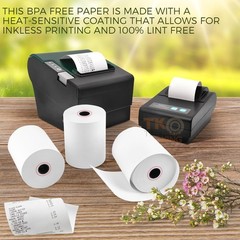 30 Rolls 3 1/8″ x 190′ Thermal Receipt Paper for Retail POS Systems