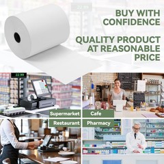 32 PCS 3 1/8 Inch x 230 FT Premium POS Thermal Receipt Printer Paper Rolls