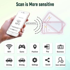 Rewritable Ntag 215 NFC Tags 10pcs Clear NFC Cards Transponder Rewritable NFC
