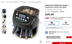 NEW Kolibri model KCS-2000 Professional USD Coin Sorter Counter Wrapper Machine
