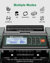 Money Counter Machine – 3.8″ Display – UV/MG/IR/DD Counterfeit Detection AL1000