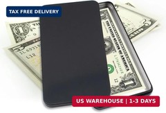 2 PCS Black Metal Cash Box – Single Row Currency Tray Money Holder with Lid – Mo