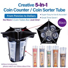 Manual Coin Counter Coin Sorter Tube with Coin Wrappers｜Sort & Roll Your Loos…