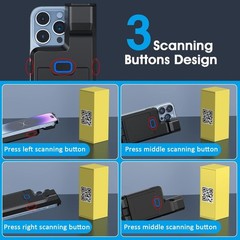 Alacrity Bluetooth 2D Barcode Scanner Back Clip QR Wireless Reader Phone Android