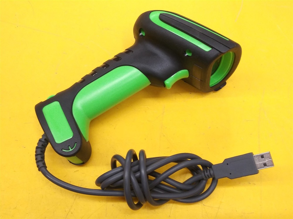 ⭐️⭐️⭐️⭐️⭐️ Unbranded Handheld Laser Barcode Scanner Wired USB Green / Black