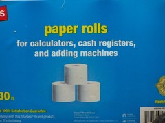 11 Paper Rolls 2 1/4″ x 130′ Calculator Cash Register Adding Machine White