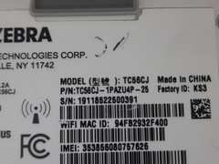 Lot of 6 Zebra TC56CJ-1PAZU2P-25- Barcode Scanner-(Missing Camera App)-FOR PARTS