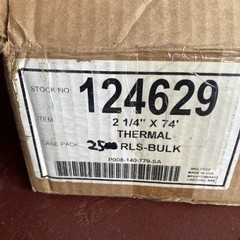 2 1/4 x 74 feet x 25 rolls CORELESS BPA Free Thermal Paper Rolls for Handheld