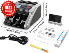Money Counter Machine Value Count UV MG IR DD Counterfeit Bill Detectors US
