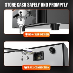 Tera 16 inch Auto Open Cash Drawer with Micro Switch Heavy Duty Insert Tray 5…