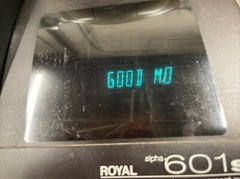 Royal Alpha 601 SC Cash Management Register Full Keys Powers Up Error Screen #1