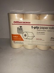 Office Depot 1-Ply Bond Paper Rolls 2.75”x128 10 Count White-RARE-SHIPS N 24 HRS